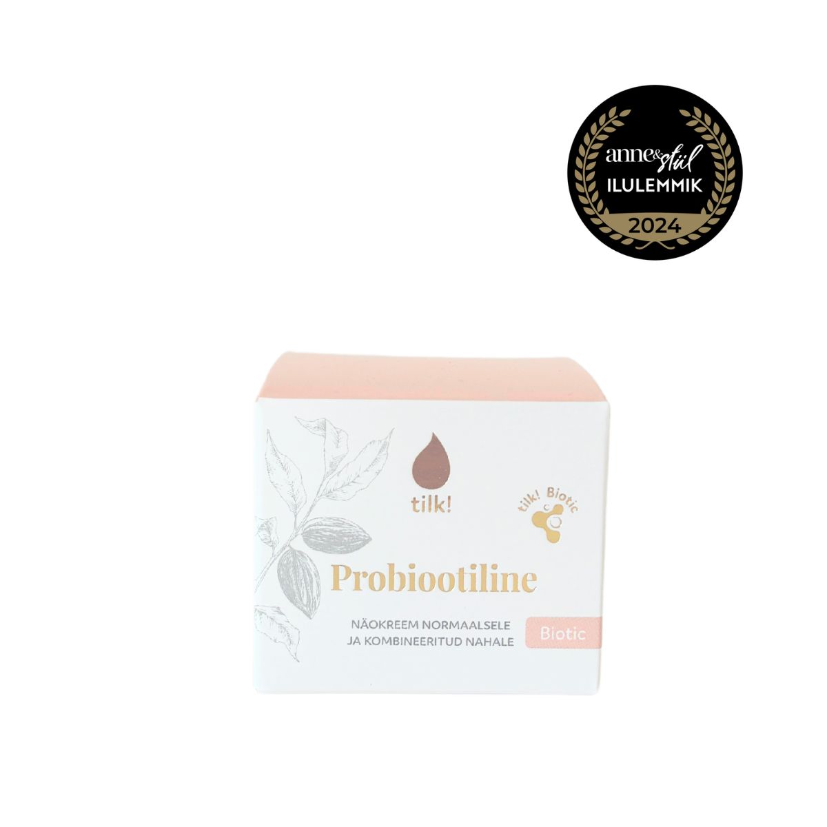 Tilk probiotic face cream package for normal and combination skin with biotic formula